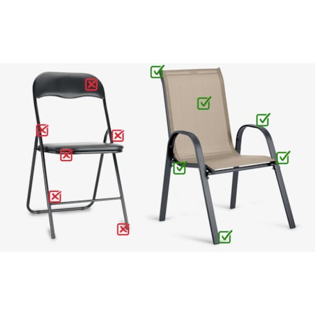 Krzesło ogrodowe na taras balkon ogród metalowe 4 szt. Sofotel