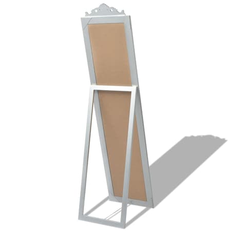 vidaXL Lustro wolnostojące w stylu barokowym, 160x40 cm, srebrne