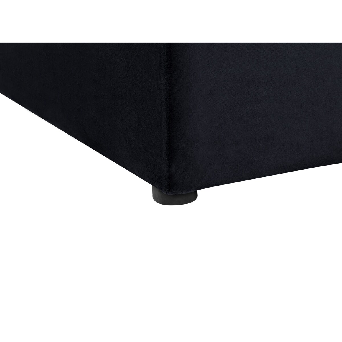 Łóżko welurowe z ławką 180 x 200 cm czarne NOYERS