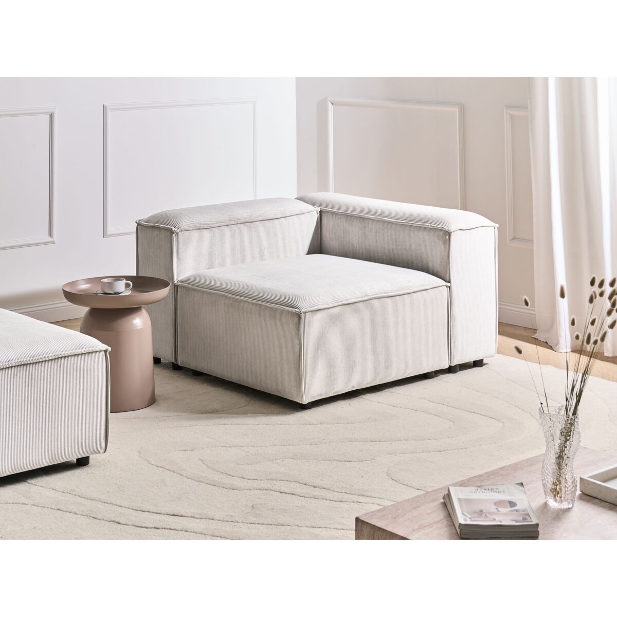 Moduł narożny ARDAL Sztruks Złamana biel Lewostronny