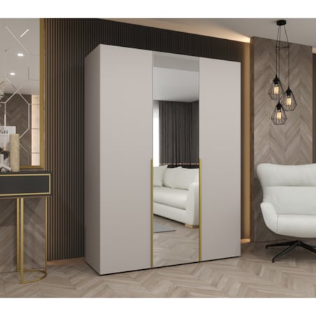 Szafa uchylna otwierana ALICANTE 2 150 wys. 202 cm Kaszmir + u. Złoty