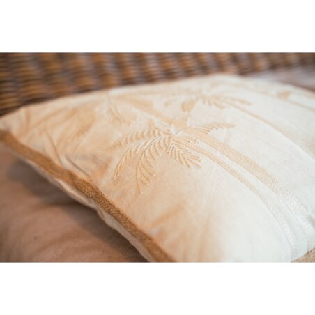 Poduszka dekoracyjna Sea view haftowany wzór, 40 x 40 cm