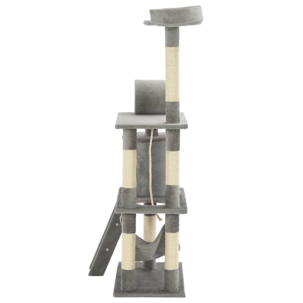 vidaXL Drapak dla kota ze słupkami sizalowymi, 140 cm, szary