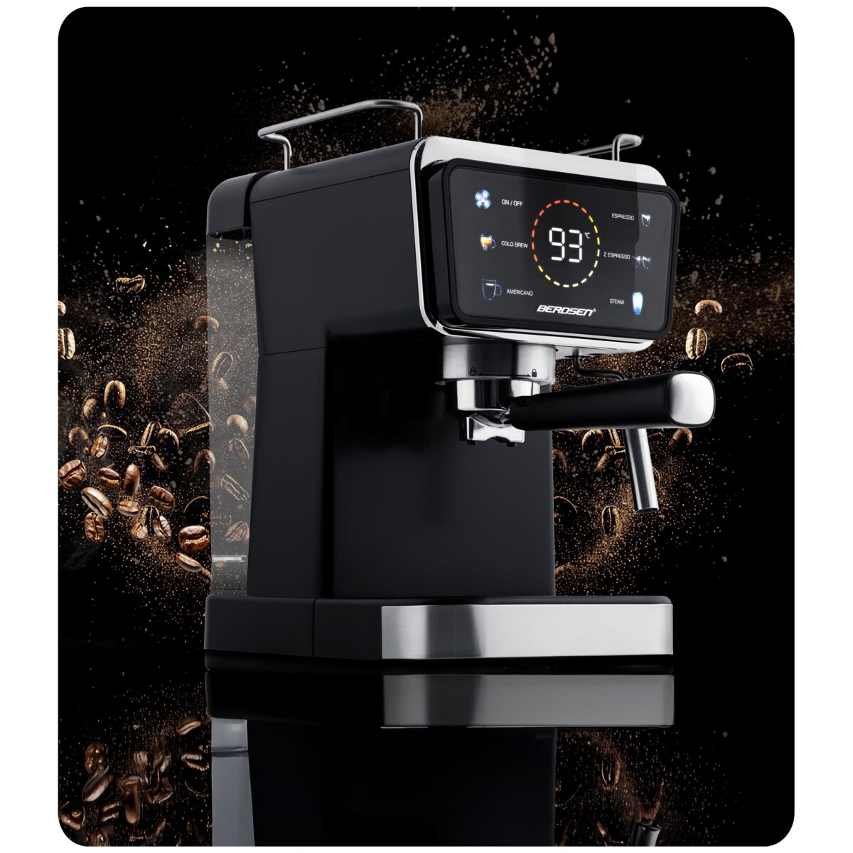 Ekspres do kawy ciśnieniowy kolbowy ze spieniaczem 377100 Berdsen