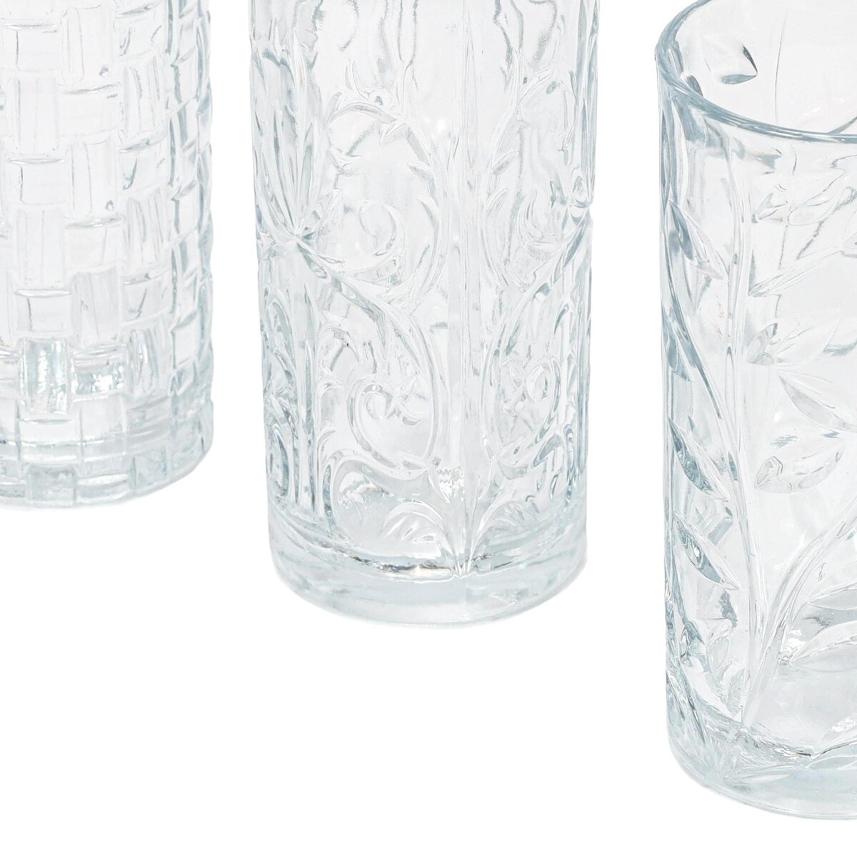 Zestaw 3 szklanek we wzory, 380 ml