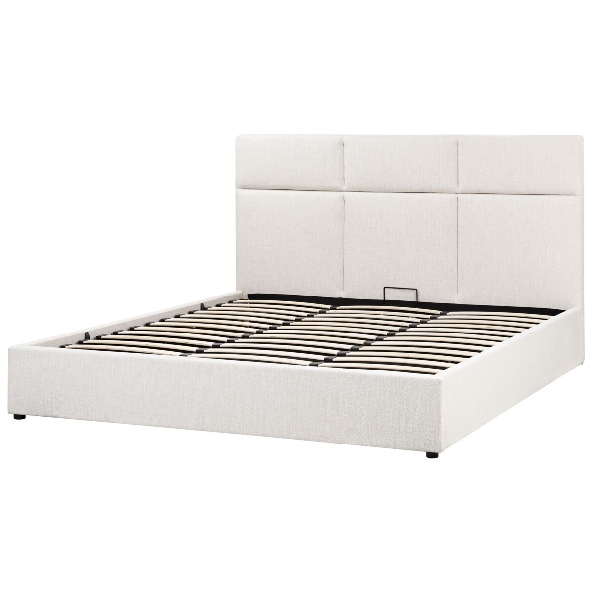 Łóżko z pojemnikiem LAGORD 180 x 200 cm Złamana biel