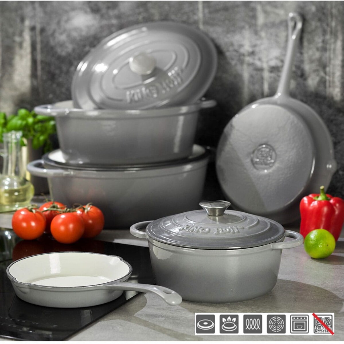 Emaliowany Garnek Żeliwny 21 Cm Kinghoff