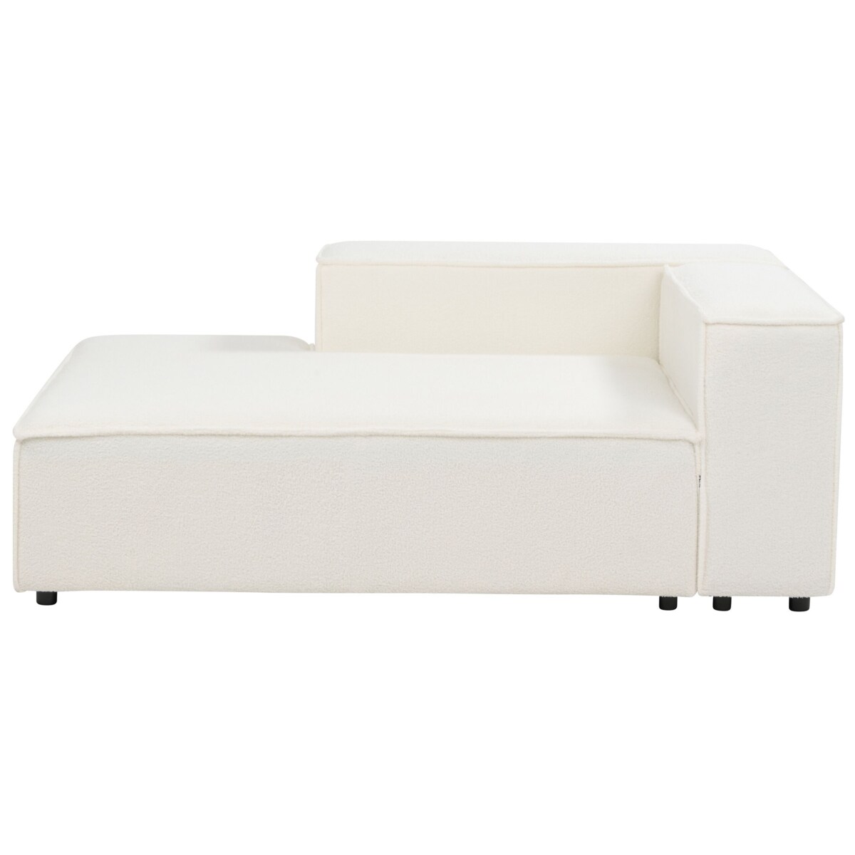 Narożnik modułowy ARDAL Boucle Biały dla 3 osób Prawostronny