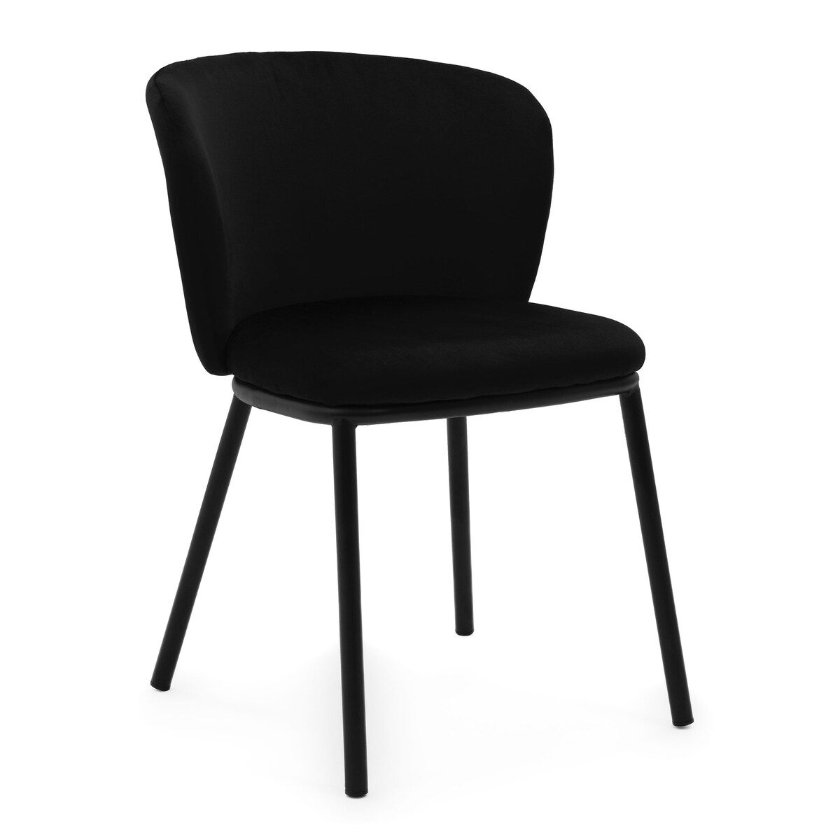 KRZESŁO TAPICEROWANE WELUROWE DO SALONU JADALNI GLAMOUR CZARNE BARI