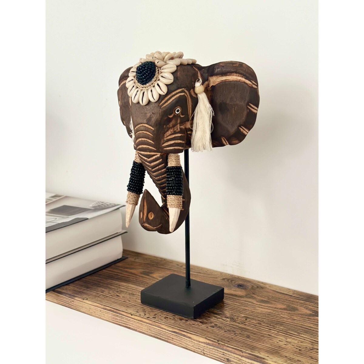 FIGURKA DEKORACYJNA SŁOŃ BRĄZOWY