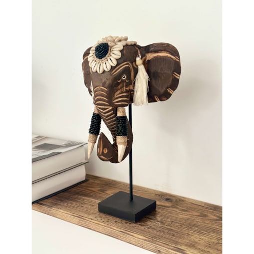 FIGURKA DEKORACYJNA SŁOŃ BRĄZOWY
