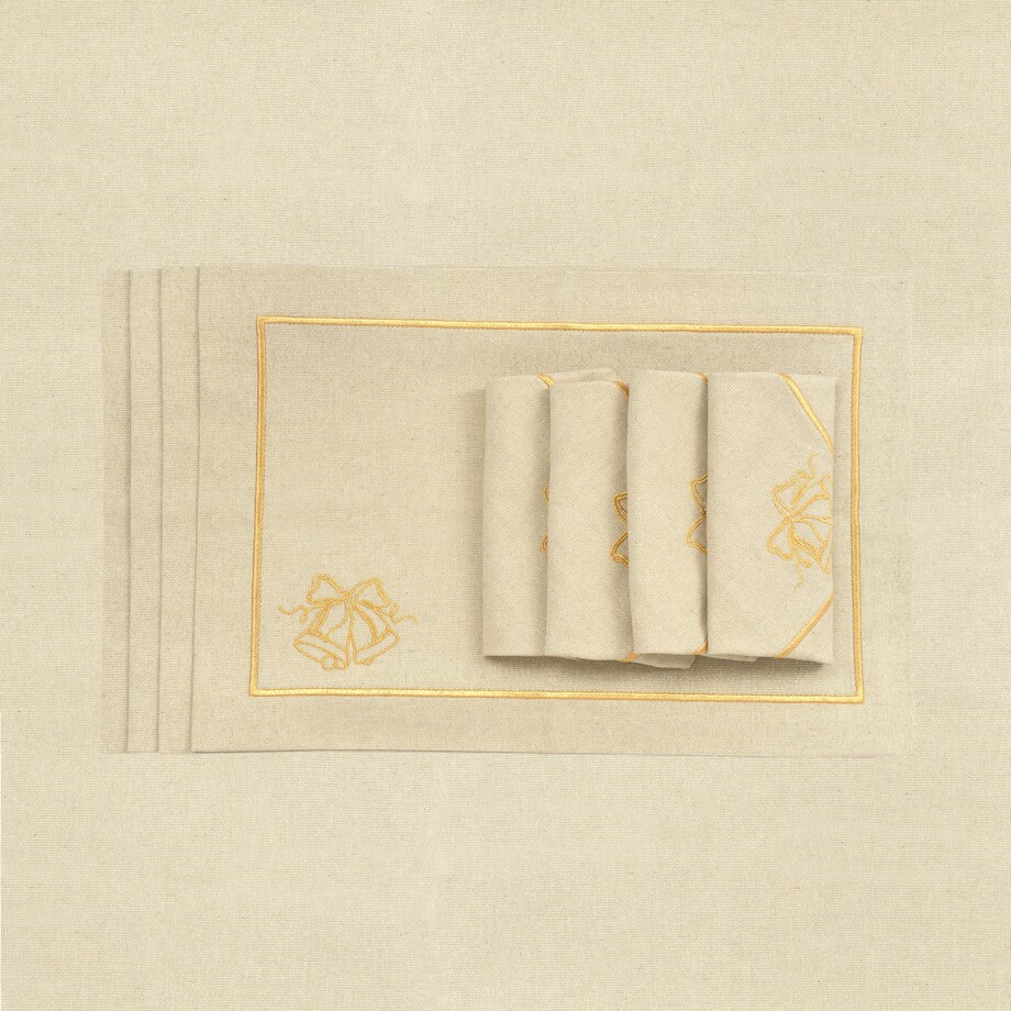 Podkładki Candy Cane Jouful Christmas Goldenline – komplet 6 szt.