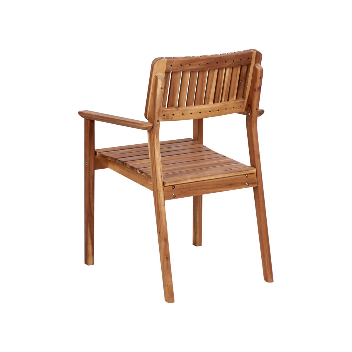 Zestaw ogrodowy dla 4 osób AGELLO z parasolem (12 opcji do wyboru) Drewno akacjowe Brązowy