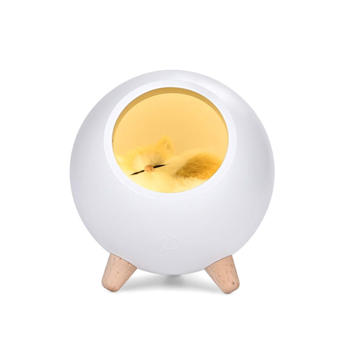 Lampka nocna dla dzieci z kotkiem - biała