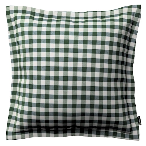 Poszewka Mona na poduszkę 45x45 zielono-biała kratka (1,5x1,5cm)