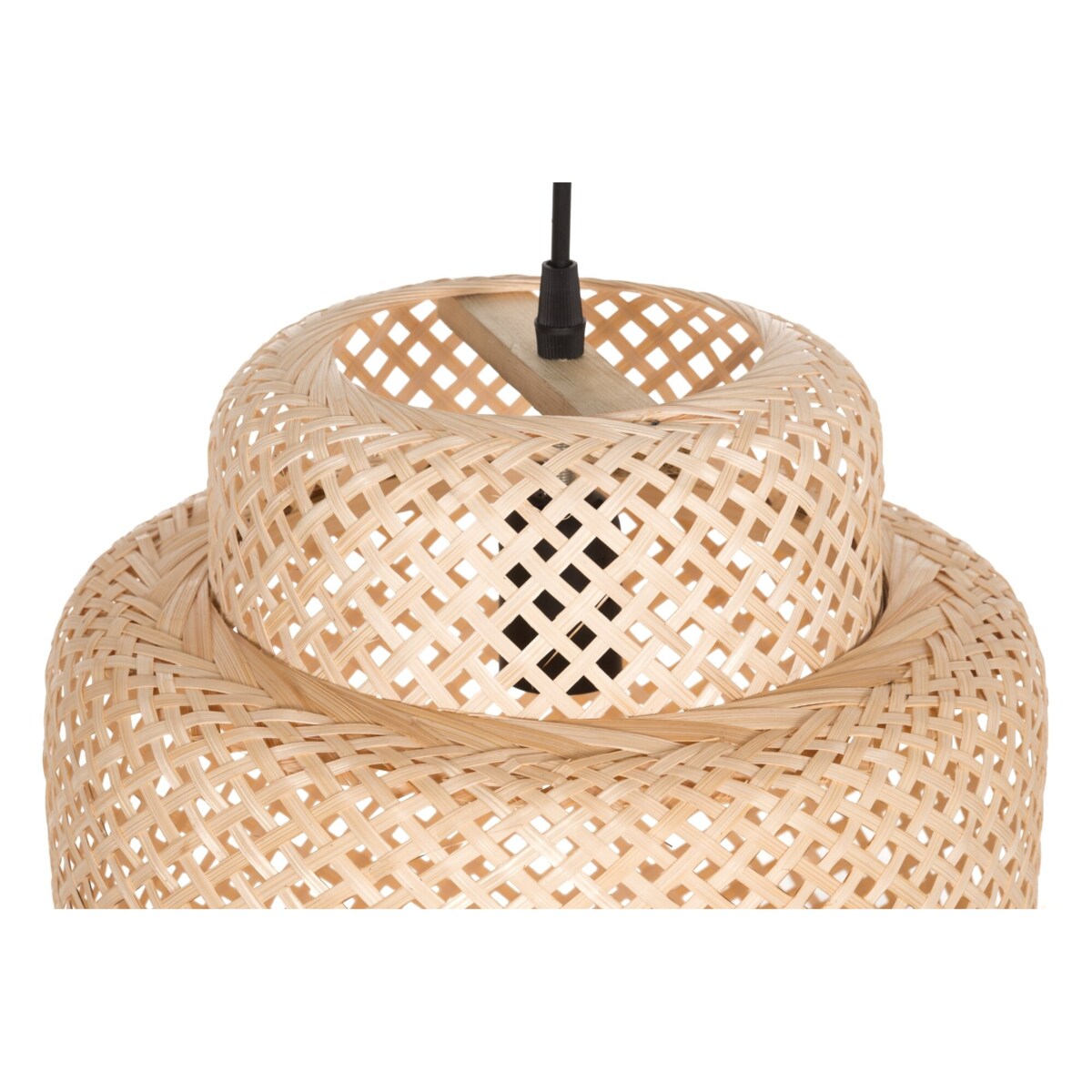 Lampa sufitowa z bambusowej plecionki, Ø 30 cm