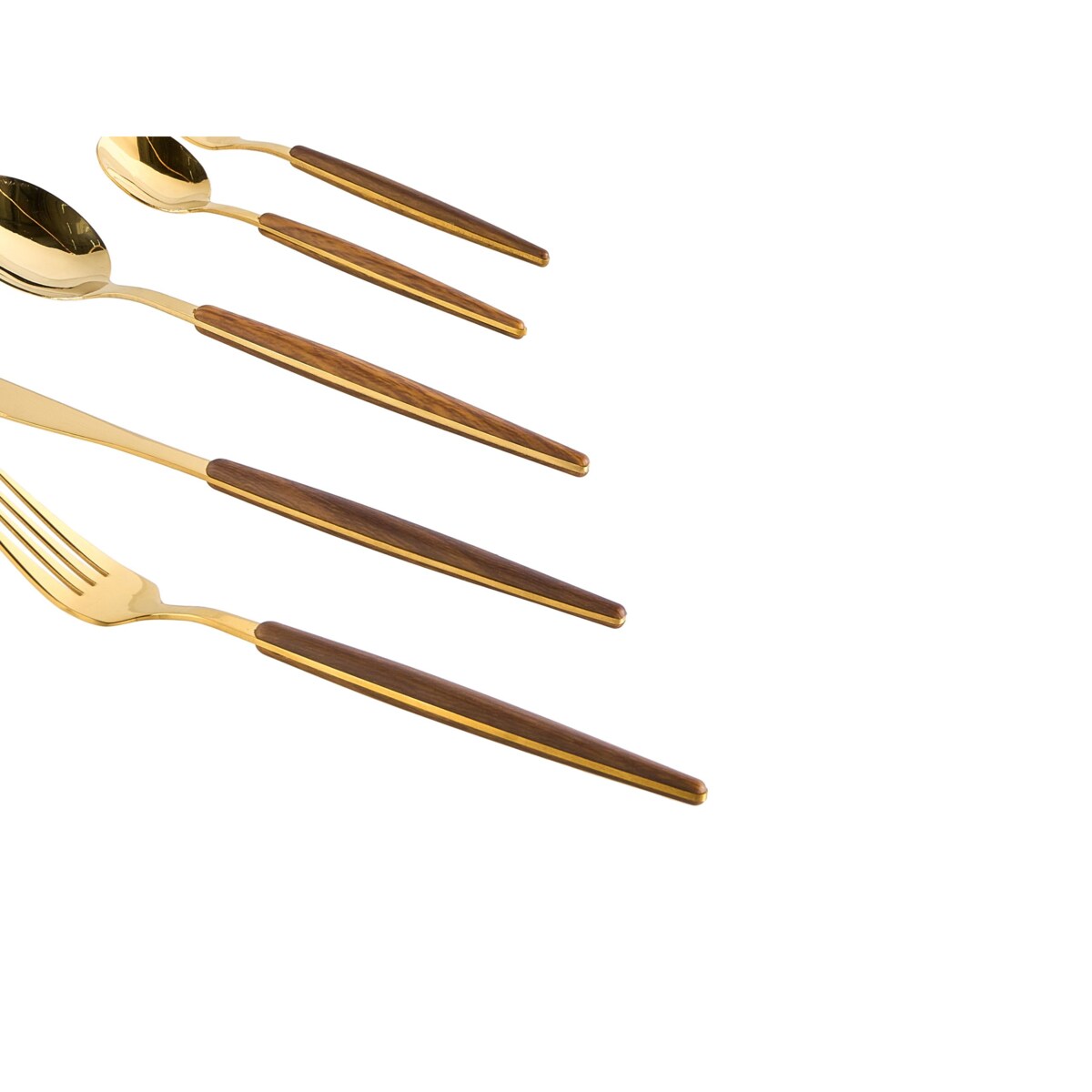 Zestaw sztućców 30 elementów GEMELLI Złoty