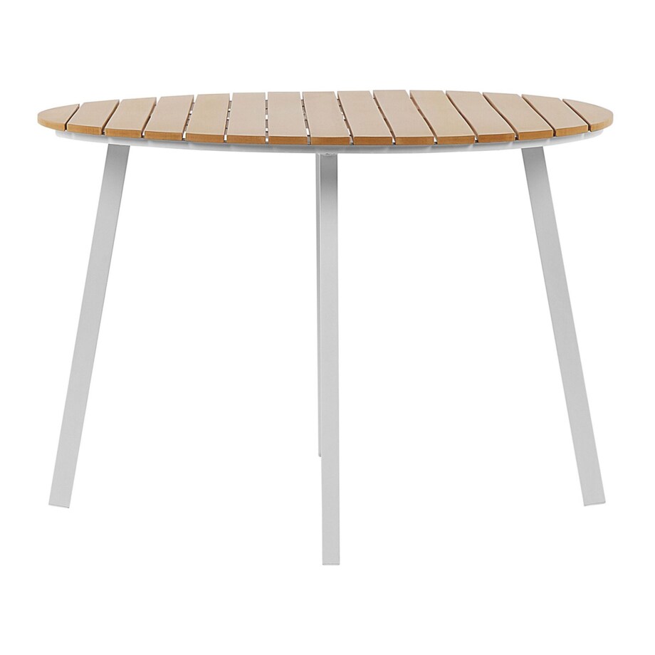 Stół ogrodowy ø 105 cm jasne drewno CAVOLI