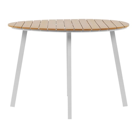 Stół ogrodowy ø 105 cm jasne drewno CAVOLI