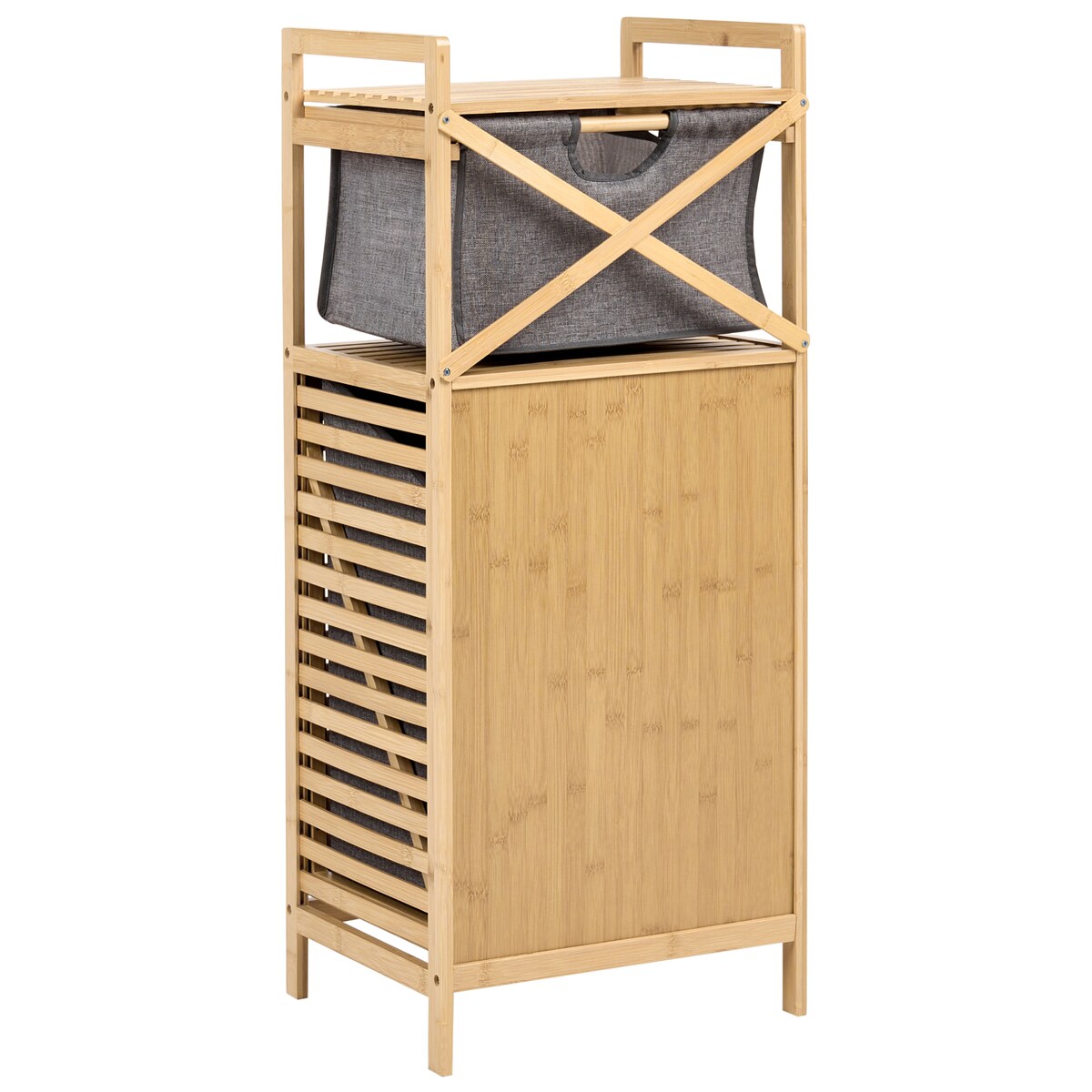 Szafka z koszem na pranie CUTERVO 40 cm Bambus Jasnobrązowy