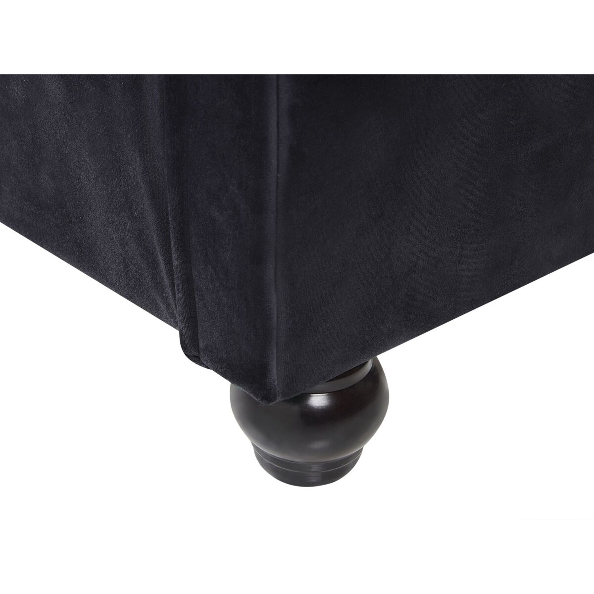 Łóżko welurowe 160 x 200 cm czarne AVALLON