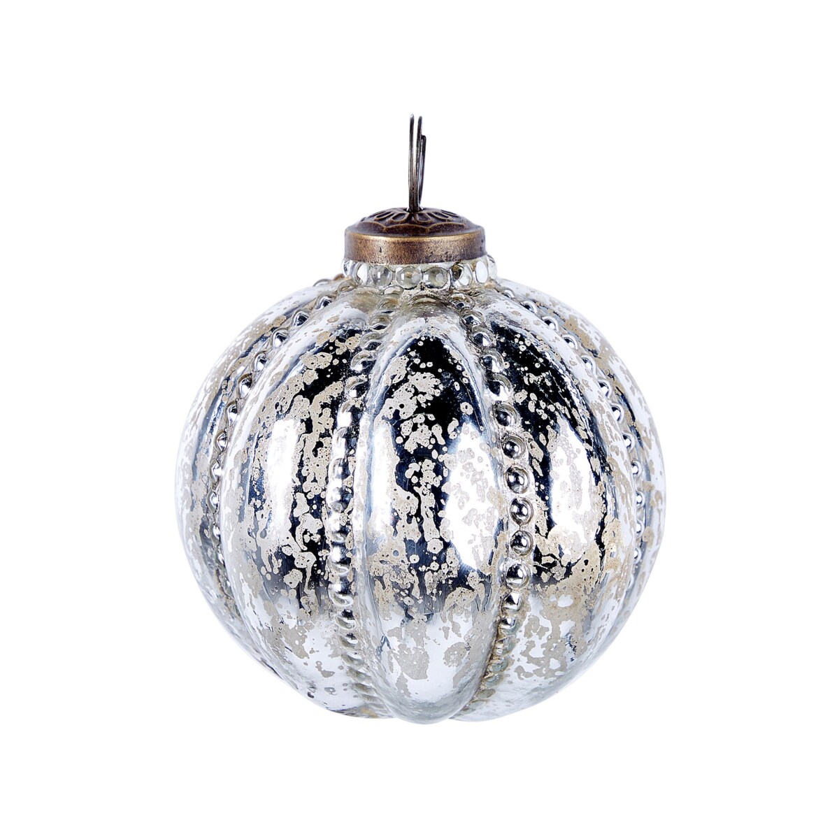 Zestaw 6 bombek szklanych srebrny ARGENTIN