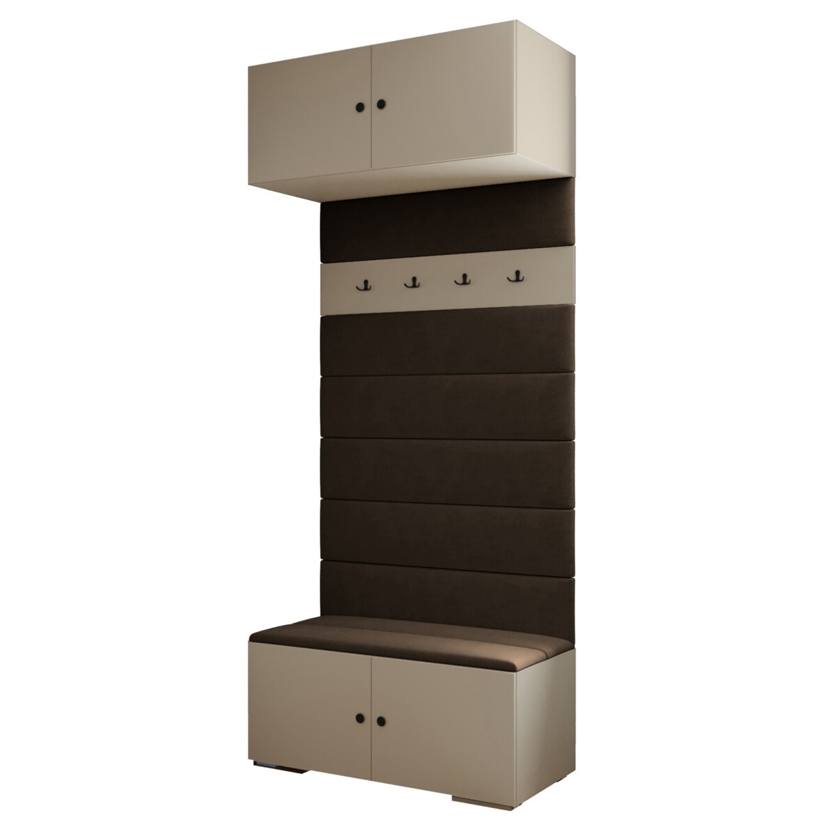 Garderoba do przedpokoju INOVA 2 kaszmir+czarny+manila04