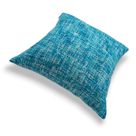 Niebieska - turkusowa poduszka dekoracyjna 50x50 Stella - melanż