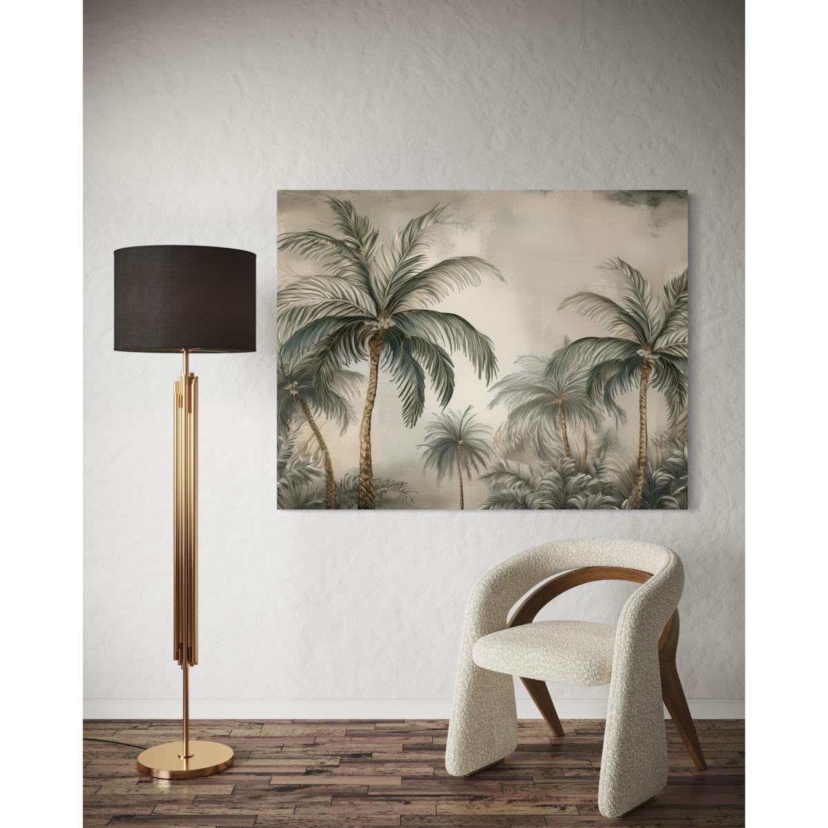 Feeby Obraz na płótnie, Dżungla Tropikalne Palmy 100x70