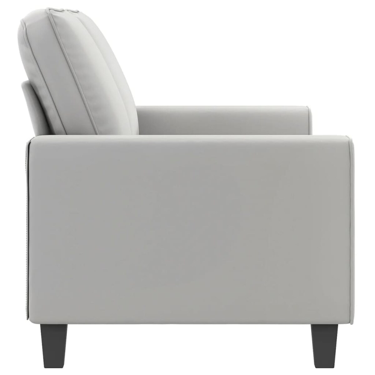 vidaXL Sofa 2-osobowa, jasnoszary, 140 cm, tapicerowana mikrofibrą