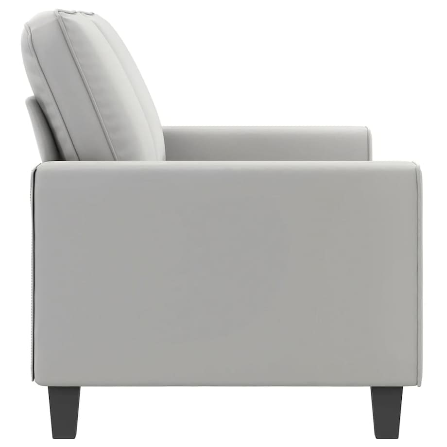 vidaXL Sofa 2-osobowa, jasnoszary, 140 cm, tapicerowana mikrofibrą