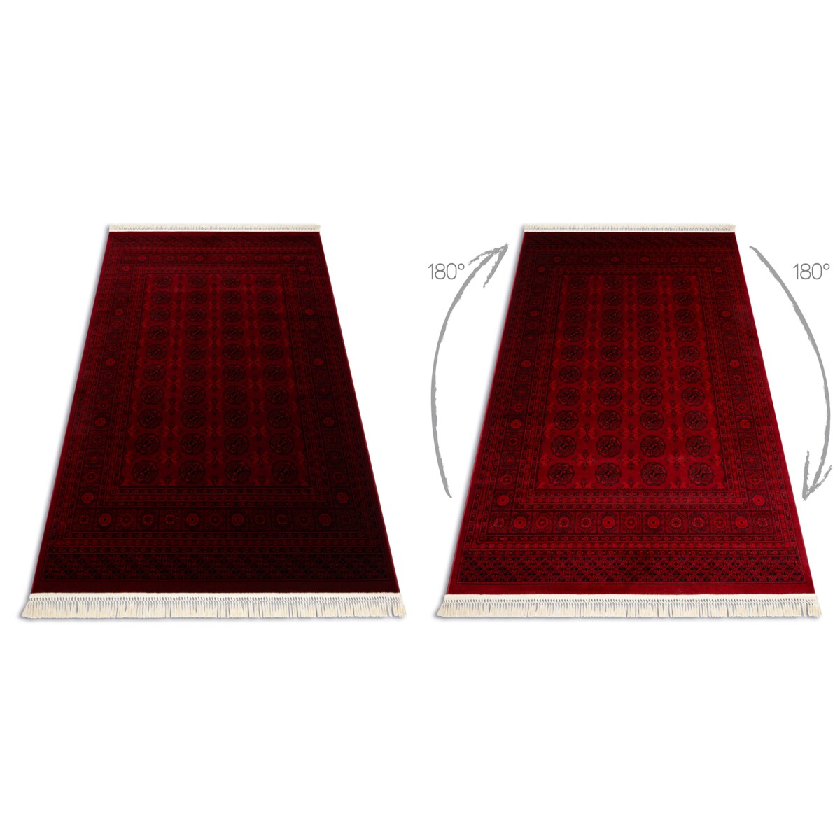 Dywan ORIENT 6889 bordo / czarny Buchara, 200x290 cm