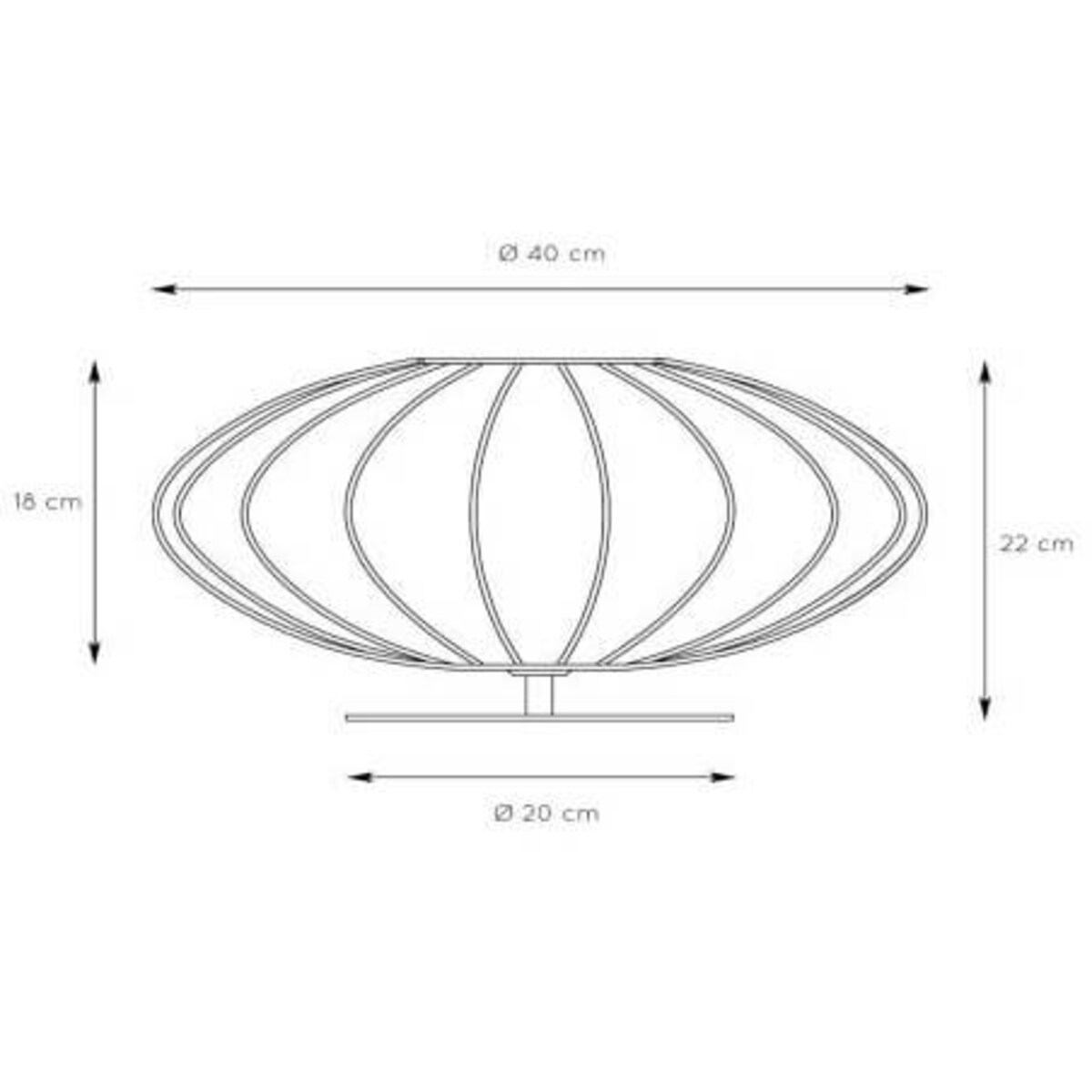 Elegancka lampa stołowa Corina 03547/40/30 Lucide na komodę złota czarna