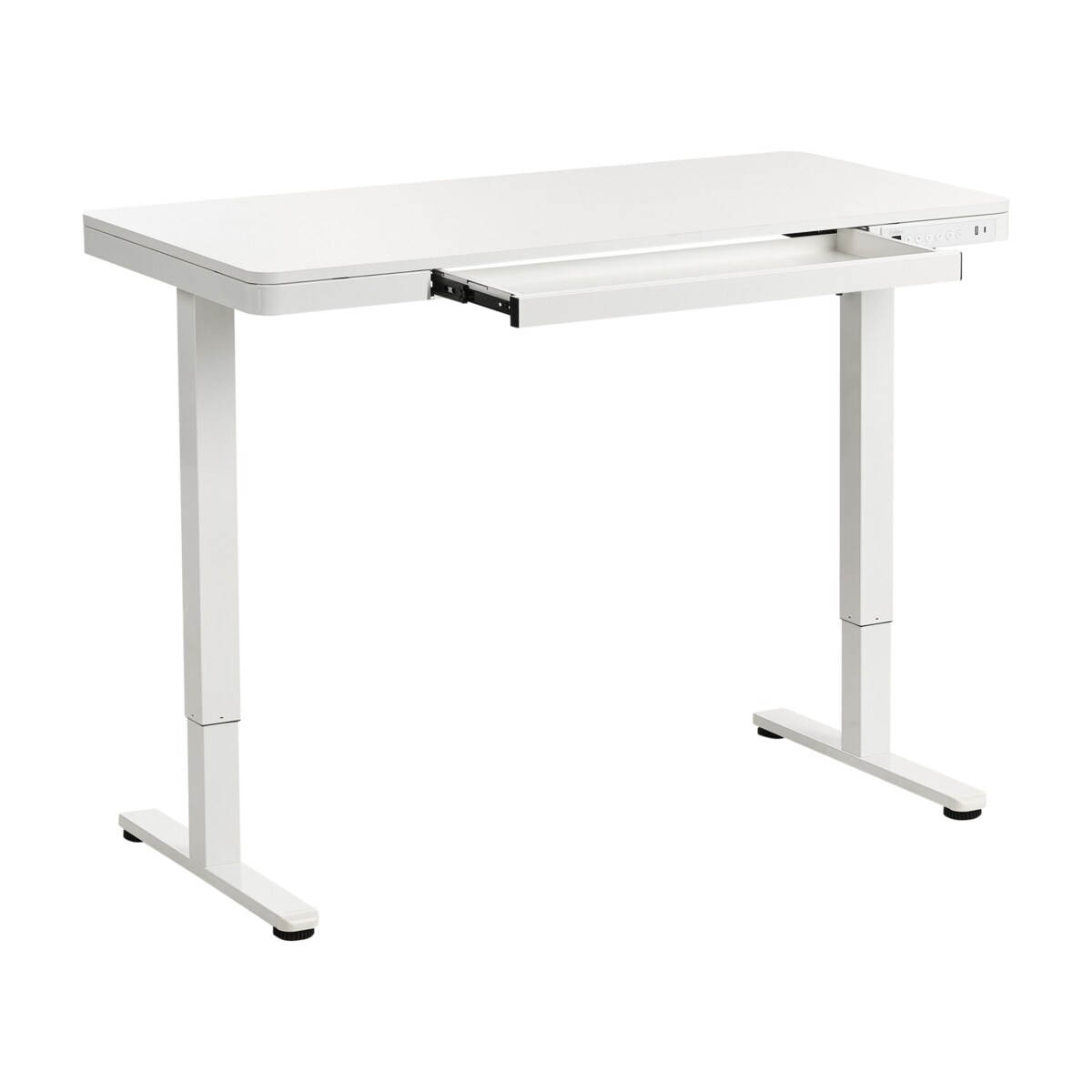 Biurko regulowane elektrycznie PENLY Biały 120 cm 60 cm Z portem USB