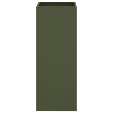 vidaXL Donica, oliwkowa, 32x29x75 cm, stal