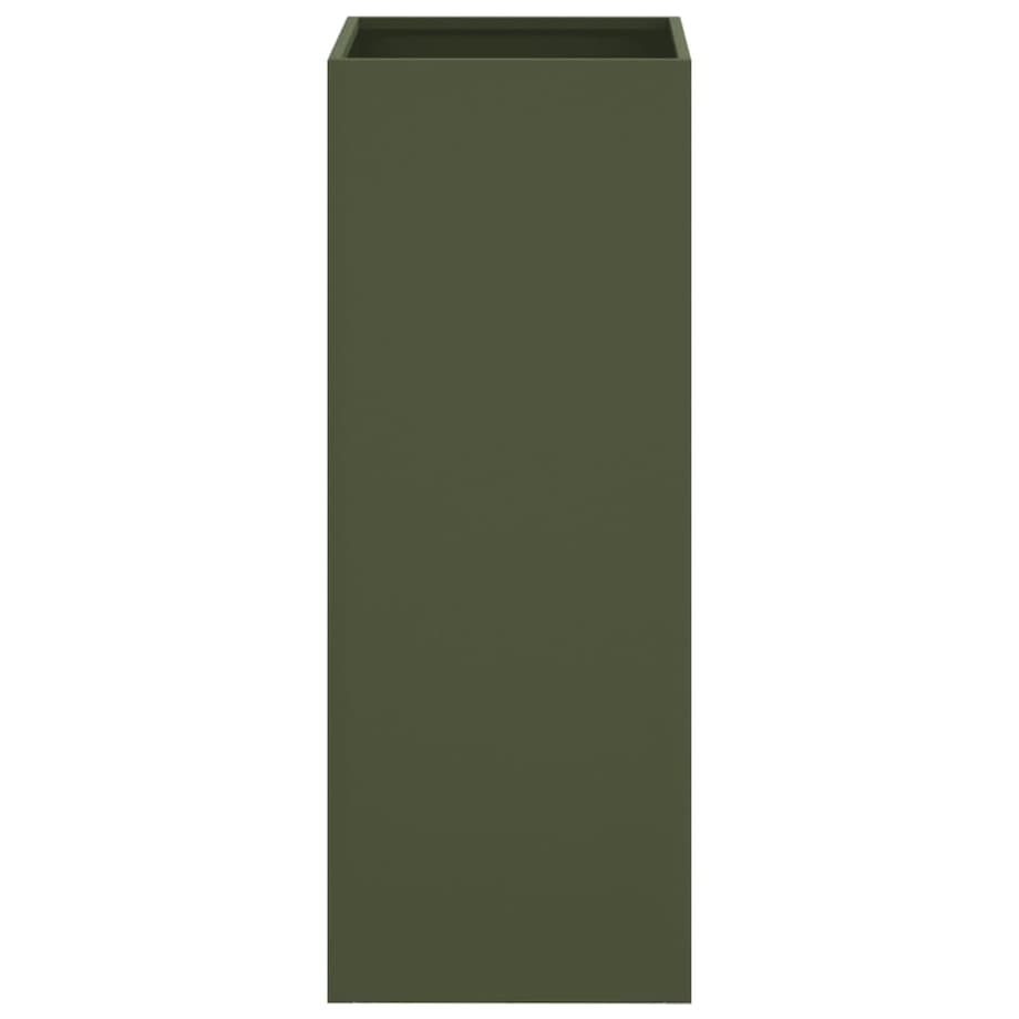 vidaXL Donica, oliwkowa, 32x29x75 cm, stal