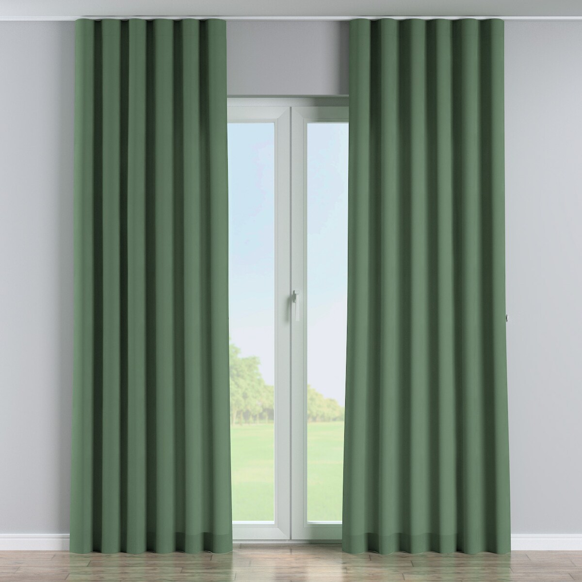 Zasłona na taśmie wave 130x260 zielony