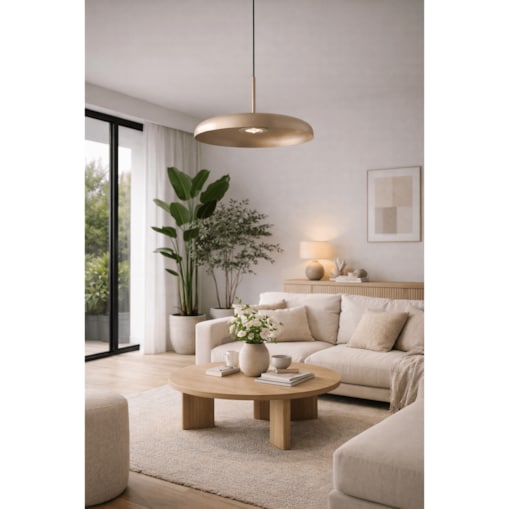 LAMPA WISZĄCA ALUMINIOWA METEORRA SZAMPAŃSKA