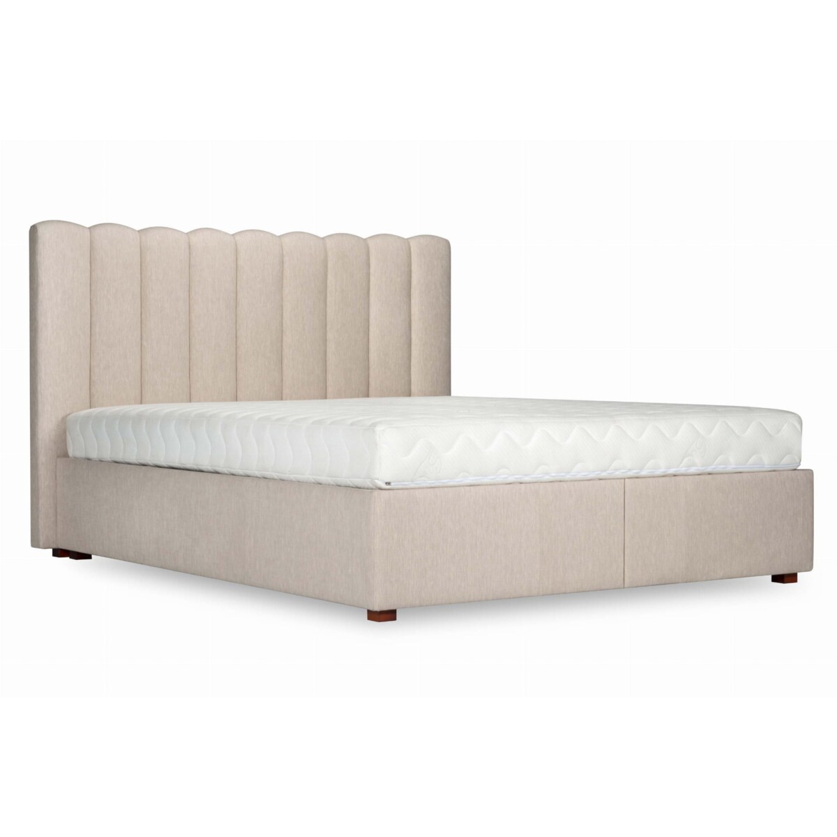 Łóżko Magnolia (140x200) z pojemnikiem na pościel w tkaninie Colourwash 11 Sand