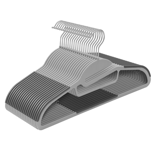 Wieszaki Plastikowe ABS Na Ubrania Komplet 20Szt Szary