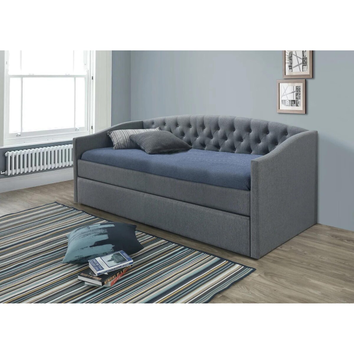 Łóżko ALESSIA 90x200 szare