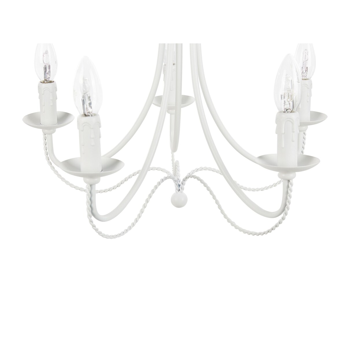 Żyrandol metalowy biały DABUS