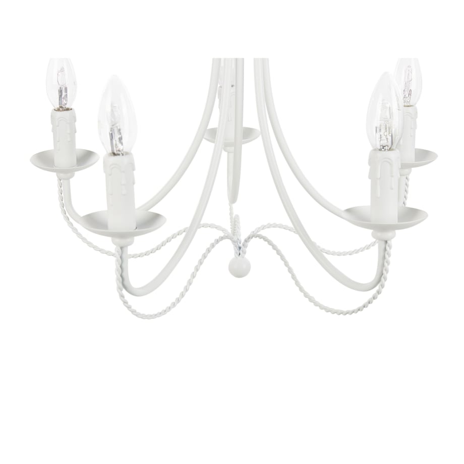 Żyrandol metalowy biały DABUS