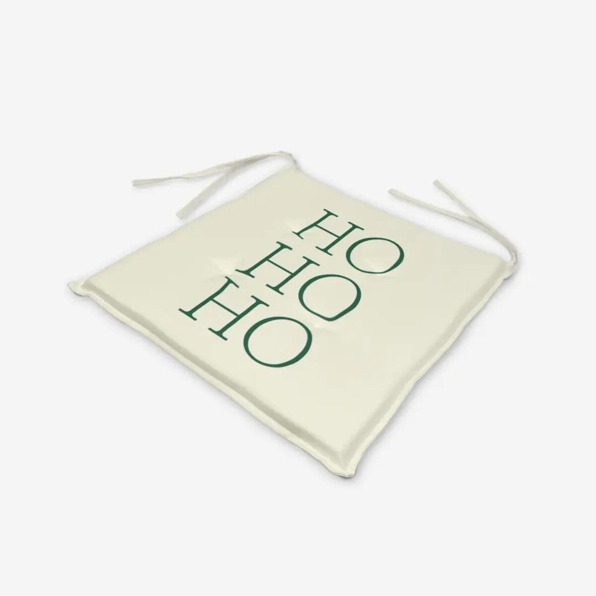 Poduszka świąteczna na krzesło - HO HO HO - zielone