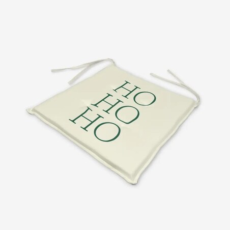 Poduszka świąteczna na krzesło - HO HO HO - zielone