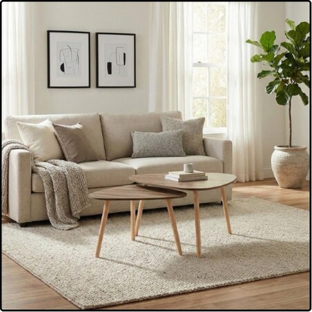 Stolik kawowy rustykalny okrągły zestaw stolików kawowych ława loft 2w1