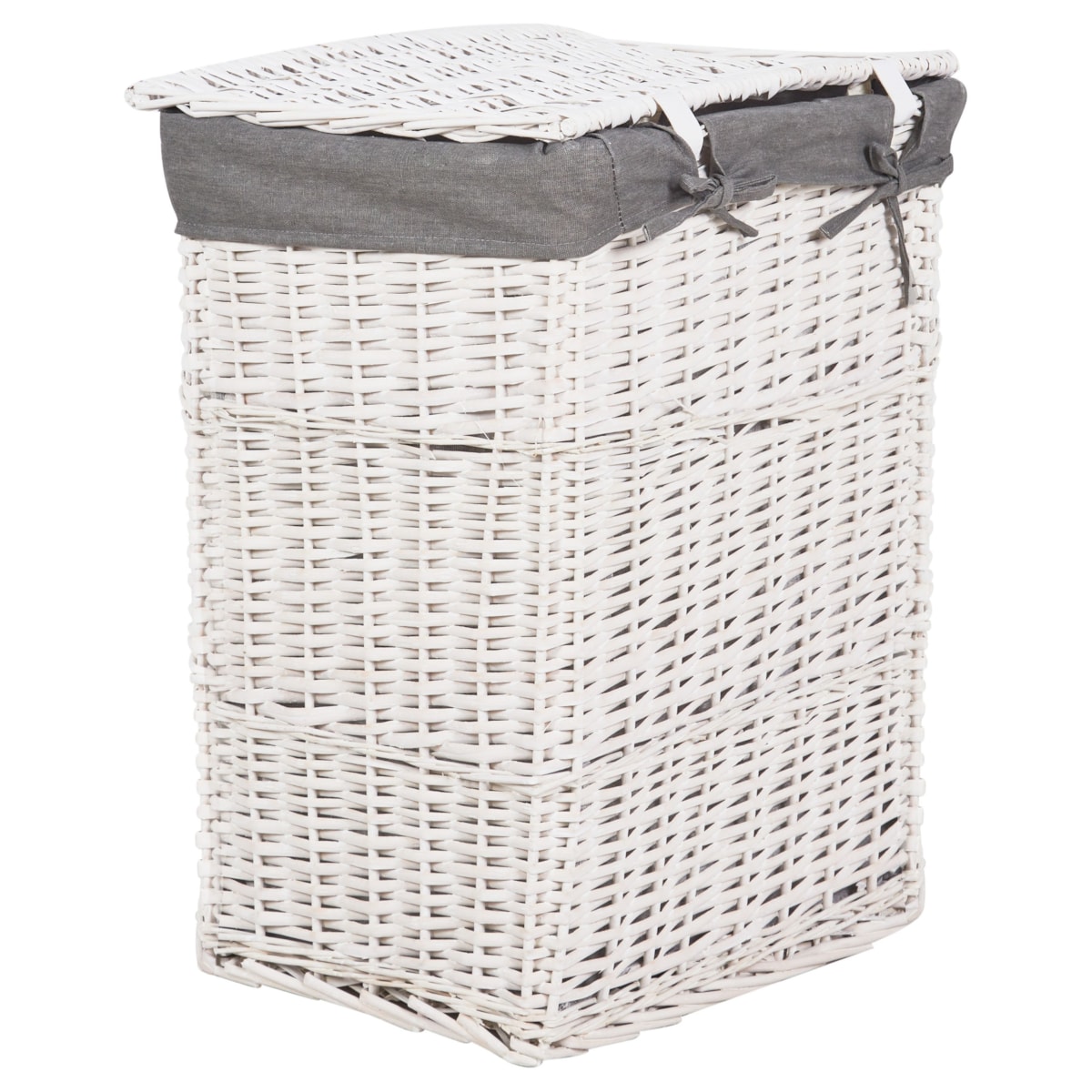 Zestaw 5 koszy wiklinowych biały ELLA