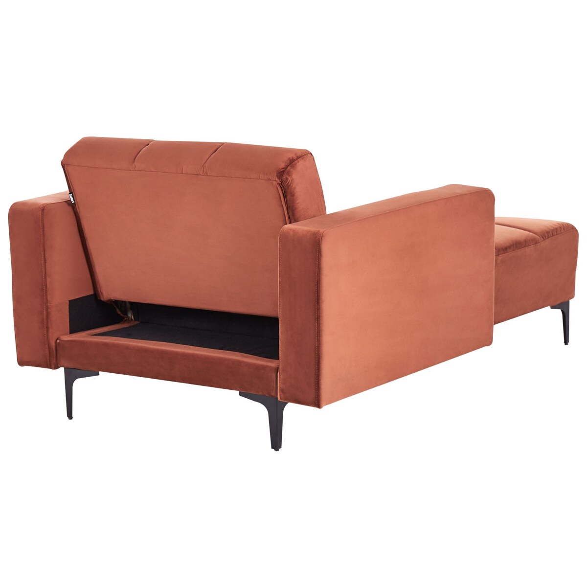 Szezlong welurowy czerwony ALNES