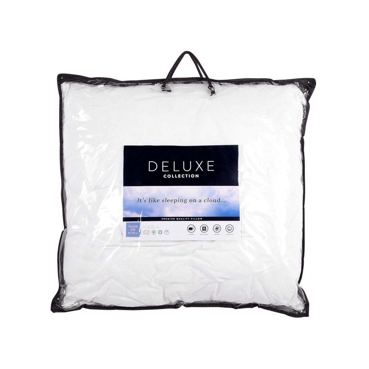 Zestaw 2 poduszek poliestrowych niskich 80 x 80 cm DIRAN