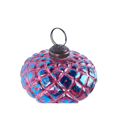 Zestaw 6 bombek szklanych różowy ASTRALE